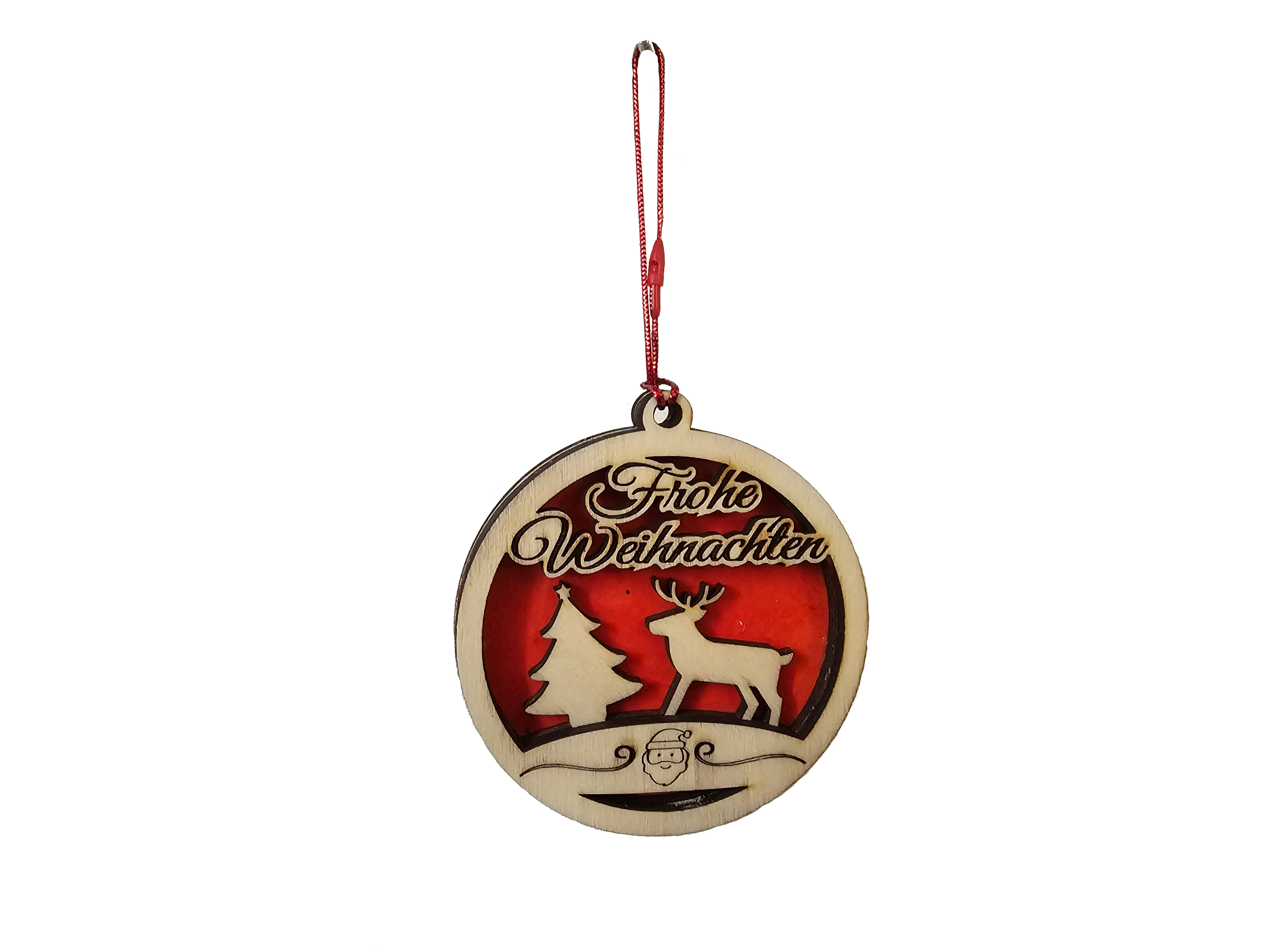 Christbaumkugel mit individuellen Motiven und Texten
